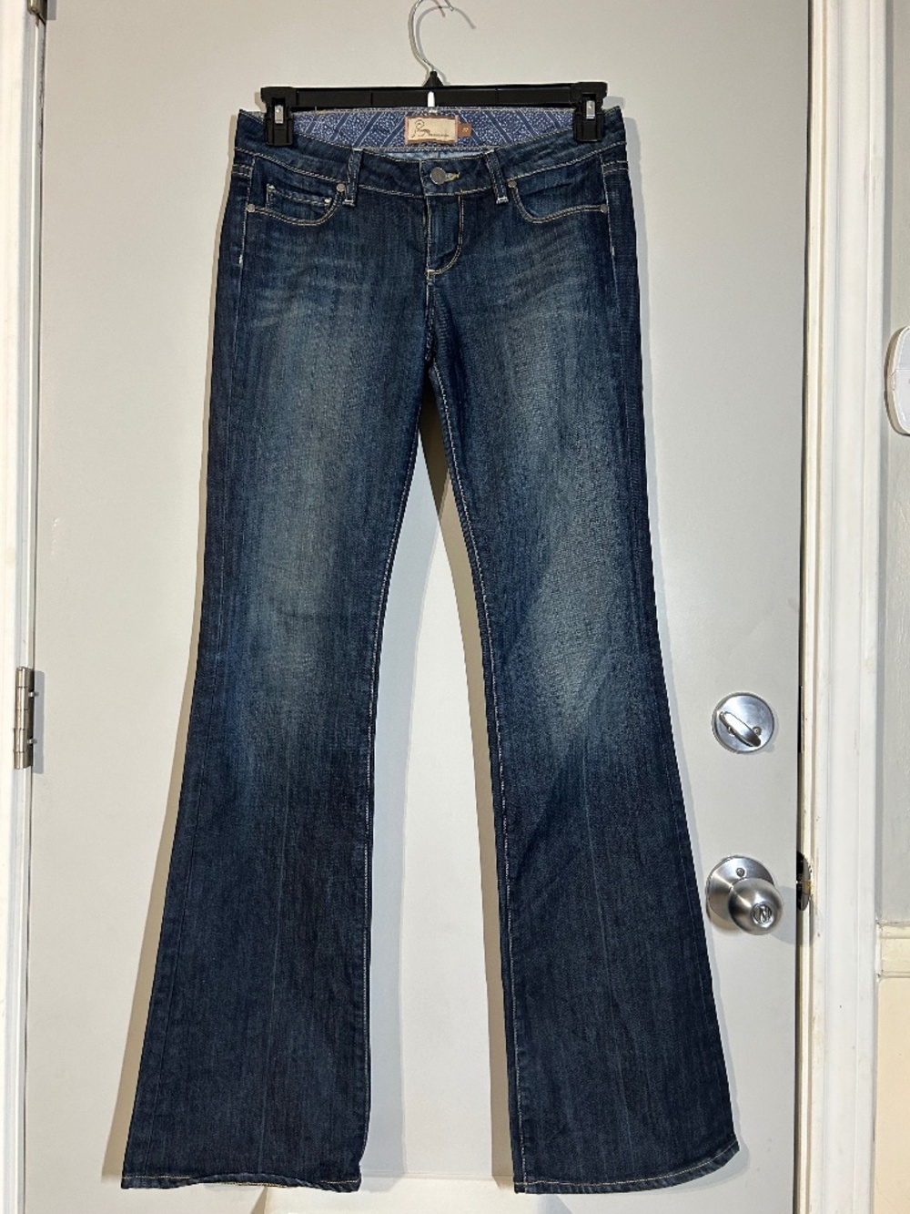 Paige Laurel Canyon flare or bootcut Vintage denim jeans Y2K, retro, low rise